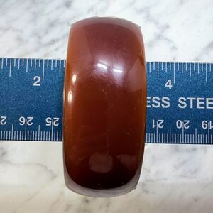 J.Crew Chunky Resin Bangle Bracelet, Brown Gold-Tone Hinged Cuff